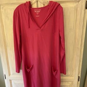 Coolibar Pink Hooded Swim Cover-Up